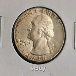 1938 Uncirculated Washington Quarter Mint State Silver 90% -Rare-