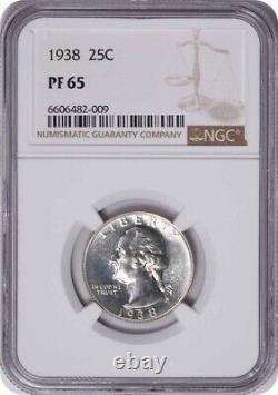 1938 Washington Silver Quarter PR65 NGC