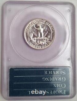 1942 Proof Washington Silver Quarter Dollar PCGS Rattler PR64 CAC Approved
