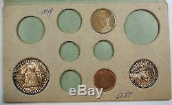 1949-D United States Mint Set, BU, UNC Coins, With a Key Date Half, Silver Quarter