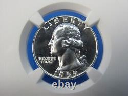 1955 to 1964 P, 10-Coin Set, Washington Quarters NGC Pf 69 Beautiful Set
