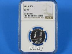 1955 to 1964 P, 10-Coin Set, Washington Quarters NGC Pf 69 Beautiful Set #4