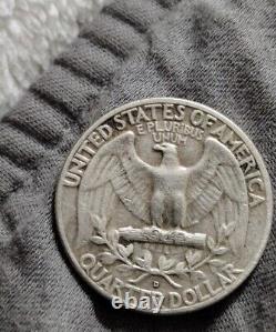 1960 Silver Quarter With Space Between Es And Touching Leaf Errors