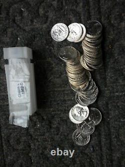 1962 D Roll Of Quarters. Beautiful Uncirculated Coins. Great Coins
