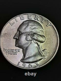 1963-D/D DDR & RPM Washington Quarter. In Original State! BU HG Coin Rare Error