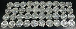 1963 LOT ROLL Qty 40 MINT STATE Washington SILVER Quarters Uncirculated UNC