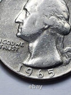 1965 Silver Quarter No Mint Mark RARE