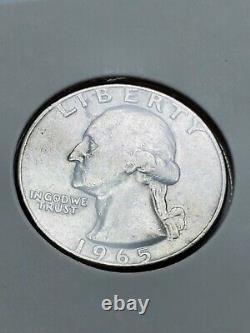 1965 Silver Quarter No Mint Mark RARE