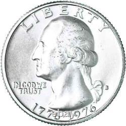 1976 -S Washington Quarter BU Bicentennial 40% Silver Roll 40 US coins