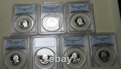 1992-S to 1998-S Proof SILVER Washington Quarter Set Proof-69 PCGS DCAM #658B