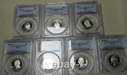 1992-S to 1998-S Proof SILVER Washington Quarter Set Proof-69 PCGS DCAM #658B