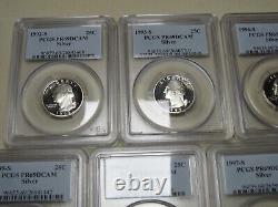 1992-S to 1998-S Proof SILVER Washington Quarter Set Proof-69 PCGS DCAM #658B