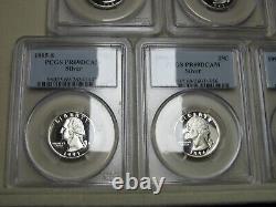 1992-S to 1998-S Proof SILVER Washington Quarter Set Proof-69 PCGS DCAM #658B