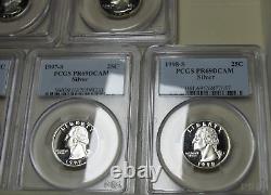 1992-S to 1998-S Proof SILVER Washington Quarter Set Proof-69 PCGS DCAM #658B