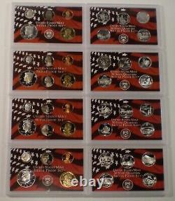 1992 to 2008 Silver Proof Sets 1999 through 2008 includes the 50 State Quarters