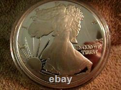 1996 One Troy Pound. 999 Fine Proof Silver Eagle Reeded Edge Limited Edition