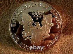 1996 One Troy Pound. 999 Fine Proof Silver Eagle Reeded Edge Limited Edition
