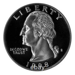 1998 S Washington Quarter Roll Gem Deep Cameo Proof 90% Silver 40 US Coins