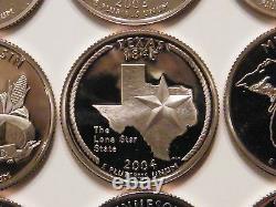 19992009 S State Quarters Silver Proof Complete 50 Coins & DC Territories set
