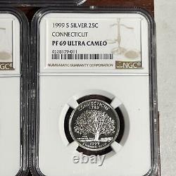 1999S Complete 5 Pc NGC Cert. PR69 Silver Set. Free Priority Shipping! X149