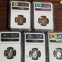 1999S Complete 5 Pc NGC Cert. PR69 Silver Set. Free Priority Shipping! X149