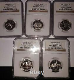 1999-2002 S Silver Proof Statehood Quarter Sets NGC PF69 Ultra Cameo 20 Coins