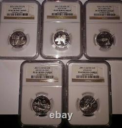 1999-2002 S Silver Proof Statehood Quarter Sets NGC PF69 Ultra Cameo 20 Coins