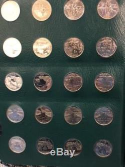 1999-2003 100 Coin Washington Statehood Quarters withSilver Proofs in museum Album