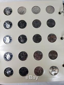 1999-2003 Fifty State Quarters COMPLETE Set withSilver Proofs BU 100 coins album