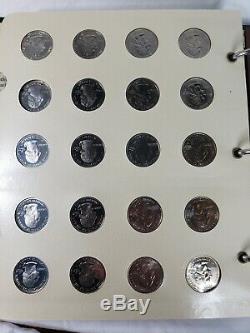 1999-2003 Fifty State Quarters COMPLETE Set withSilver Proofs BU 100 coins album