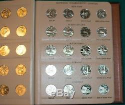 1999-2003 P/D/S Proof Statehood Quarter Dansco 100 Coins with Silver Proofs