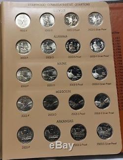 1999-2003 State Quarter 100 Coin Set With Uncirculated, Proof & Silver Proofs