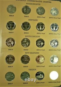 1999 2003 Statehood Quarter 100 Coin Set US Mint P & D, Proof, Silver Proof