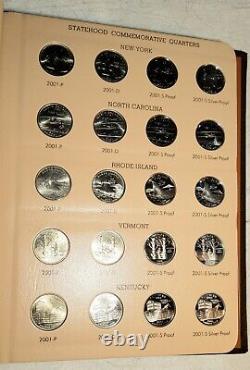 1999-2003 WASHINGTON QUARTERS STATEHOOD DANSCO ALBUM #8143 COMPLETE with 100 COINS