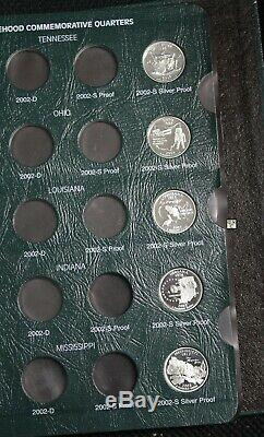 1999-2008Complete set of 50 Proof. 900 fine Silver 25ct coins in 2 deluxe albums