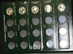 1999-2008Complete set of 50 Proof. 900 fine Silver 25ct coins in 2 deluxe albums