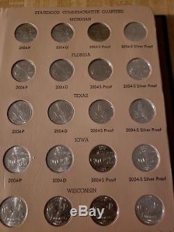 1999-2008 184 Coin Washington Statehood Quarters withSilver Proofs 2 Dansco Album