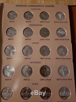 1999-2008 184 Coin Washington Statehood Quarters withSilver Proofs 2 Dansco Album