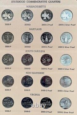 1999-2008 + 2009 PDS & Silver Statehood Quarter Complete 200 Coin Set in Dansco