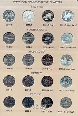 1999-2008 + 2009 PDS & Silver Statehood Quarter Complete 200 Coin Set in Dansco