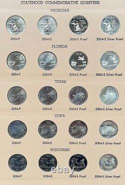 1999-2008 + 2009 PDS & Silver Statehood Quarter Complete 200 Coin Set in Dansco