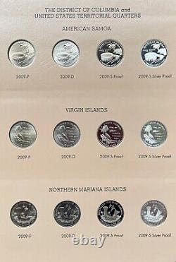 1999-2008 + 2009 PDS & Silver Statehood Quarter Complete 200 Coin Set in Dansco