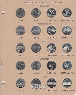1999 2008 +2009 State Quarter Complete Set P/D/S & SILVER PROOF PDSS 224 Coins