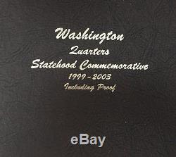 1999-2008 200 Washington Statehood Quarters BU/Silver Proof Dansco Albums C6