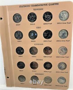 1999-2008 200 coin 50 State Quarter Inc. Proof & Silver Proof (2-Dansco Albums)