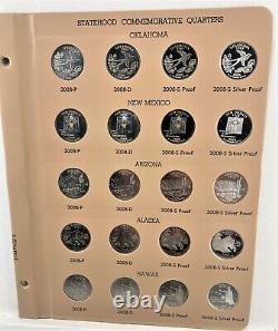 1999-2008 200 coin 50 State Quarter Inc. Proof & Silver Proof (2-Dansco Albums)