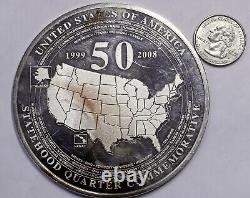 1999-2008 4oz. 999 Silver 50 Statehood Quarter Commemorative Giant #1056