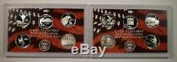 1999 2008 50 Pc. U. S Silver Proof 50 State Quarters + neat wooden display box