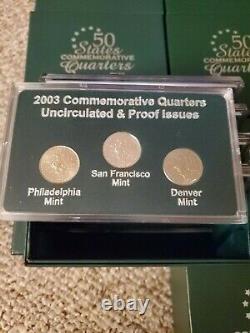 1999-2008 50 States Commemorative Quarters Complete Set Clad Proof, Uncirculated