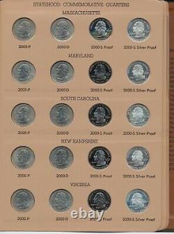 1999-2008 50 States Quarters (2) DANSCO Albums All Proofs Clad & Silver, Read